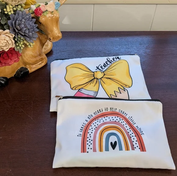 Filled with Goodies Colorful Teacher Zipper Pouch - Picture 1 of 7